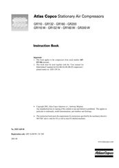 Atlas Copco GR200 Instruction Book