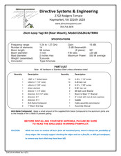 Directive Systems & Engineering DSE2414LYRMK Quick Start Manual