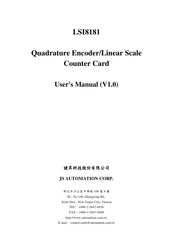 JS Automation LSI3181 User Manual