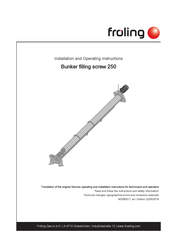Fröling 250 Installation And Operating Instructions Manual