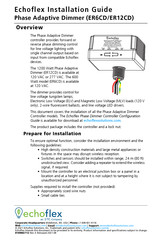 ETC Echoflex ER12CD Installation Manual