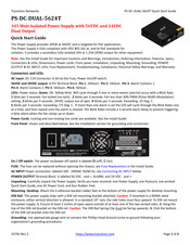 Transition Networks PS-DC-DUAL-5624T Quick Start Manual