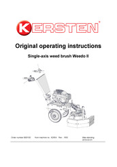 Kersten Weedo II Original Operating Instructions