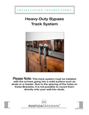 RUSTICA Heavy-Duty Bypass Track System Installation Instructions Manual