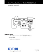 Eaton PXGMS Quick Start Instructions