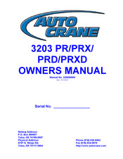 Auto Crane 3203 PR Owner's Manual