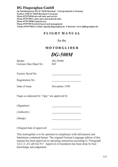 DG DG-500M Flight Manual