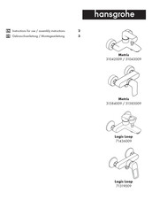 Hans Grohe Logis Loop 71436009 Instructions For Use/Assembly Instructions