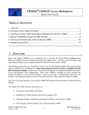 RFL Electronics eXmux 3500 Quick Start Manual