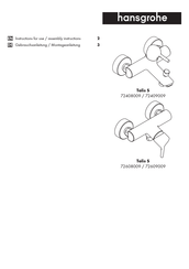 Hans Grohe Talis S 72608009 Instructions For Use/Assembly Instructions