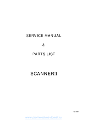 Brother SCANNERII Operation, Service Manual & Parts List