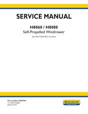 New Holland H8060 Service Manual