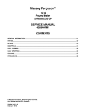 MASSEY FERGUSON 1745 Service Manual