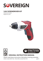 Sovereign S010 Original Instruction Manual