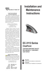 T&S EC-3113-VF05 Installation And Maintenance Instructions Manual