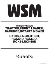 Kubota WSM BT603 Workshop Manual