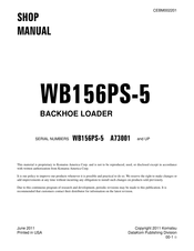 Komatsu WB156PS-5 Shop Manual