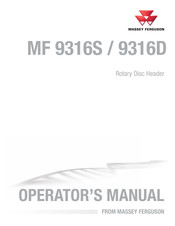 Massey Ferguson MF 9316S Operator's Manual