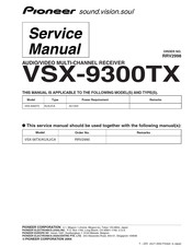 Pioneer VSX-9300TX Service Manual