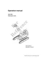 Manitowoc 140.5.204 Operation Manual