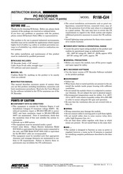 M-system R1M-GH Instruction Manual