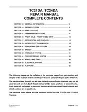 New Holland TC24DA Repair Manual