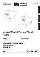 Middleby Marshall PS314SBI Owner's Operating And Installation Manual