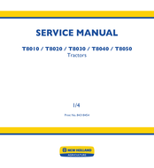 New Holland T8010 Service Manual