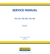 New Holland T6.110 Service Manual