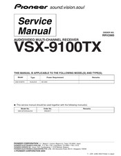 Pioneer VSX-9100TX Service Manual