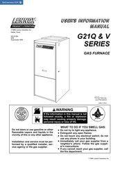 Lennox G21 V SERIES User's Information Manual