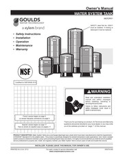 Xylem GOULDS IM252R01 Owner's Manual