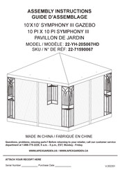 Apex Garden 22-YH-20S067HD Assembly Instructions Manual