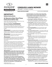 sunjoe 24V-X2-21LMS Operator's Manual