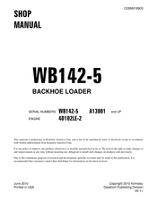 Komatsu WB142-5 Shop Manual