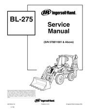 Ingersoll-Rand BL-275 Service Manual