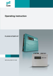 Flexim FLUXUS G722ST-HT Operating	 Instruction