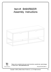 Walker Edison B48ARB2DR Assembly Instructions Manual