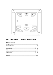 JBL Colorado Owner's Manual