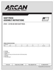 Arcan CP201 Assembly Instructions Manual
