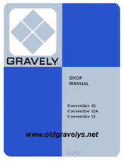 Gravely CONVERTIBLE 12 Shop Manual