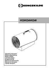 Kongskilde KG 10 Operating	 Instruction