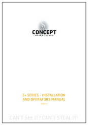 Concept2 E+ Series Installation And Operator's Manual