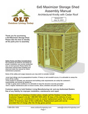 Olt 6x6 Maximizer Storage Shed Assembly Manual