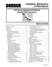 Dorner LPZ Series Installation, Maintenance & Parts Manual