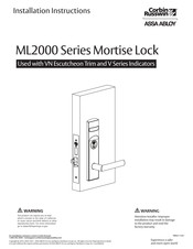 Corbin Russwin Assa Abloy ML2000 Series Installation Instructions Manual