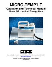 CSZ MICRO-TEMP LT 749 Operation And Technical Manual