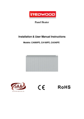 Redwood CA900FE Installation & User Manual Instructions