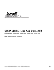 Lowell power UPS9A Series User & Installation Manual