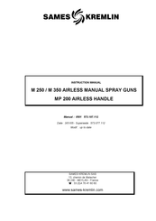 Sames Kremlin M 250 Instruction Manual